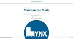 Desktop Screenshot of lynx-international.com